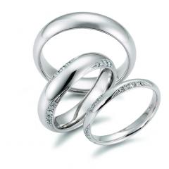 585 Weissgold, poliert,  August Gerstner Oro blanco - Los anillos de boda