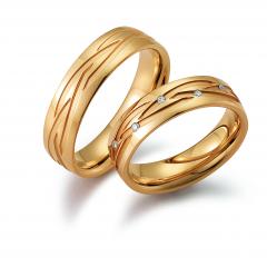 585 Gelbgold, seidenmatt / poliert,  August Gerstner Exclusive Wedding rings