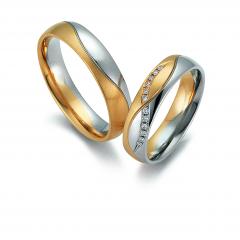 585 Weissgold , seidenmatt / poliert,  August Gerstner Specials prices Wedding rings
