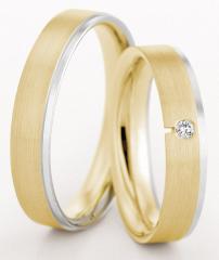 585 Weissgold , seidenmatt / poliert,  Christian Bauer White gold yellow gold Marryring