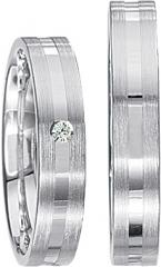 925 Silber, seidenmatt / poliert,  Rubin Partner rings