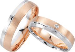 333 Weissgold , seidenmatt / poliert,  Rubin Cheap wedding Rings
