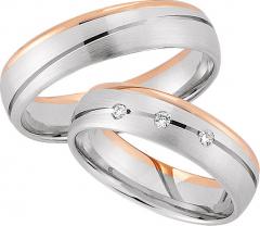 Rubin Blanco oro rojo Los anillos de boda