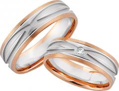 Rubin Blanco oro rojo Los anillos de boda