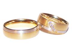 585 Weissgold , seidenmatt / Fuge poliert,  Bruno Mayer Oro Blanco Oro Amarillo Anillos de boda