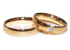 585 Gelbgold, poliert,  Bruno Mayer Classic wedding Rings