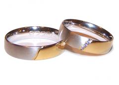 585 Weissgold , seidenmatt/ poliert,  Bruno Mayer Oro Blanco Oro Amarillo Anillos de boda