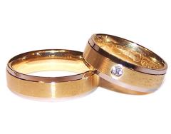 585 Weissgold , seidenmatt / poliert,  Bruno Mayer Oro Blanco Oro Amarillo Anillos de boda