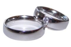 585 Weissgold, poliert,  Bruno Mayer Classic wedding Rings
