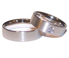 585 Weissgold, seidenmatt,  Bruno Mayer Anillos de boda cl?sicos