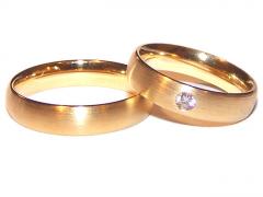 585 Gelbgold, seidenmatt,  Bruno Mayer Classic wedding Rings