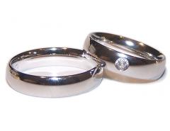 585 Weissgold, poliert,  Bruno Mayer Oro blanco - Los anillos de boda