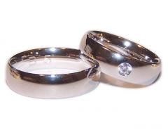 585 Weissgold, poliert,  Bruno Mayer Classic wedding Rings