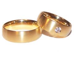 585 Gelbgold, seidenmatt,  Bruno Mayer Classic wedding Rings