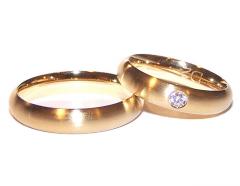585 Gelbgold, seidenmatt,  Bruno Mayer Classic wedding Rings