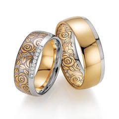 Fischer White gold apricot gold Marryring