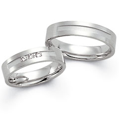 585 Weissgold, seidenmatt,  Fischer Specials prices Wedding rings
