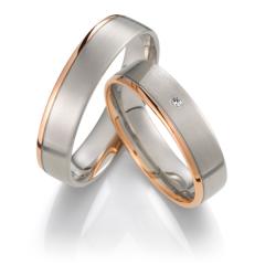 Weidner Gris oro rosa Los anillos de boda