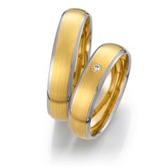Weidner Blanco oro amarillo Los anillos de boda