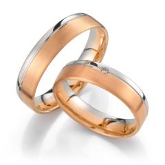 Weidner Gris oro rosa Los anillos de boda