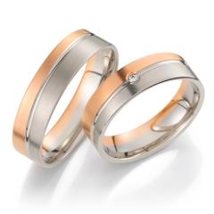 Weidner Gris oro rosa Los anillos de boda