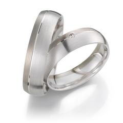 Weidner Los anillos de boda blanco oro blanco