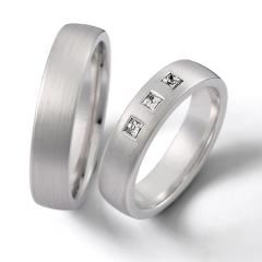 Weidner Oro blanco - Los anillos de boda