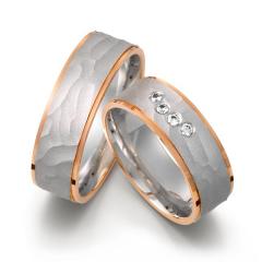 Weidner Gris oro rosa Los anillos de boda