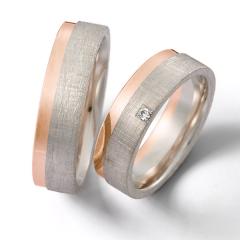 Weidner Gris oro rosa Los anillos de boda