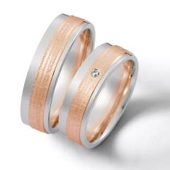 Weidner Gris oro rosa Los anillos de boda