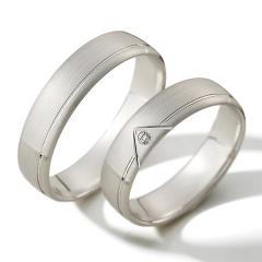 Weidner Oro blanco - Los anillos de boda