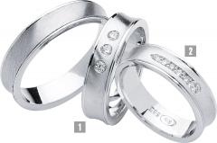 Rubin Oro blanco - Los anillos de boda
