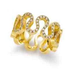 750 Gelbgold, feinmattiert,  August Gerstner Los anillos de compromiso de oro