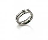 Titanium Anillo Negro Esmalte Inlay 0101-14