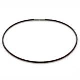 stainless steel rubber necklace NeRo 015.0500