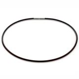 stainless steel rubber necklace NeRo 015.0600