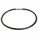 stainless steel rubber necklace NeRo 015.0800