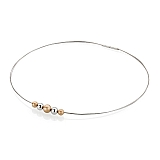 TeNo Seilcollier MoRa mit Edelstahlkugeln Gold 019.0202