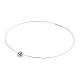 TeNo Seilcollier Orbit aus Edelstahl mit polierter Edelstahlkuge