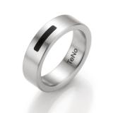 Los anillos de boda 064.0200.D2 Edelstahl / Keramikeinlage, 6,00 mm Breite, seidenmatt,