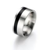 Los anillos de boda 064.1000.D30 Edelstahl / Keramikeinlage, 9,50 mm Breite, seidenmatt,