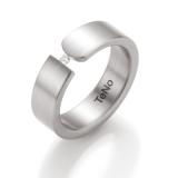 Engagement Rings 069.0274 Edelstahl, 6,00 mm Breite, seidenmatt, 1 Brillant 0,04 ct. TW/SI,