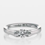 Engagement Rings 950 Platin, massiv Breite, poliert, 1 Brillant 0,50 ct. TW/SI,