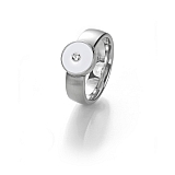 Design Schmuck Ring mit Brillant und Keramik weiß 164.2514.D15.F