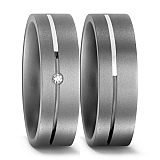50892/002/002/9202 + 50892/002/000/9202 1, w-si, Made in Germany, mattiert, 6 mm, Diamant, 0.02 ct,