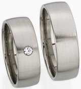 Friendship Rings 925 Silber, 7,00 mm Breite, seidenmatt, 1 Zirkonia,