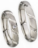 Anillos de la amistad 925 Silber, 4,00 mm Breite, sandmatt mit Muster, 1 Zirkonia,