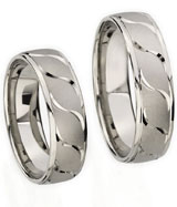 Friendship Rings 925 Silber, 6,00 mm Breite, sandmatt mit Muster, ohne Steinbesatz,