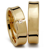 Marrying 585 Rosegold, 6,00 mm Breite, seidenmatt, 1 Princess - Diamant 0,05 ct TW/IF lupenrein,