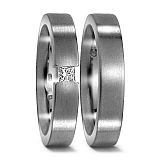 50954/001/C10/2000 + 50954/001/000/2000 1, w-si, Made in Germany, mattiert, 4 mm, Diamant, 0.10 ct, Carrée,